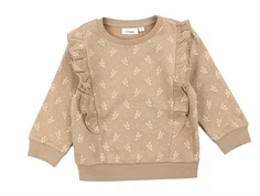Lil Atelier nougat blomstret sweatshirt